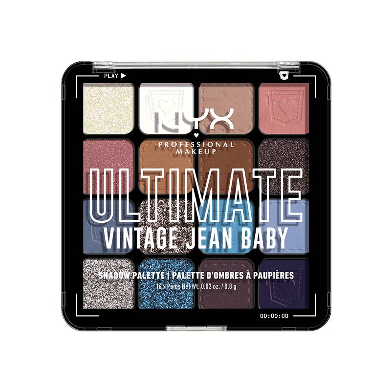 【官方正品】NYX16色牛仔盘大地色多色眼影盘美拉德眼妆哑光珠光