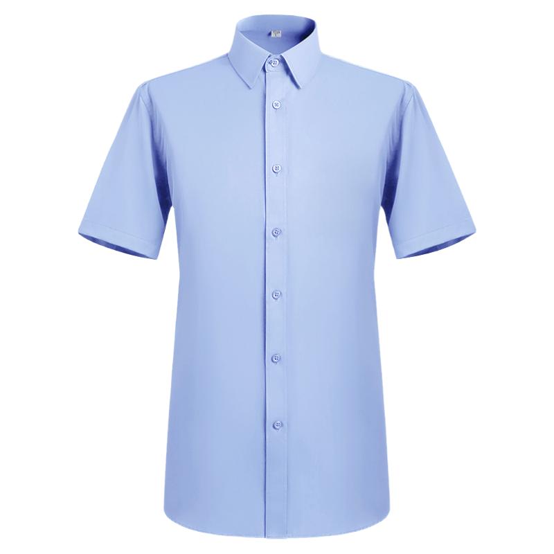 竹纤维男女长短袖衬衫工作服高端定制绣logo教师商务正装职业衬衣