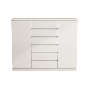 实木五斗柜卧室现代简约收纳柜客厅靠墙抽屉式储物柜奶油风五斗橱