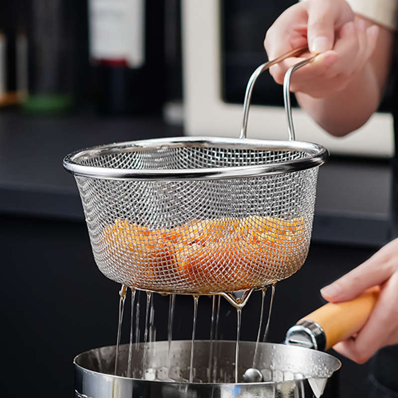 304不锈钢漏勺家用厨房煮面油炸火锅烫粉网篮沥水洗菜过滤网筛