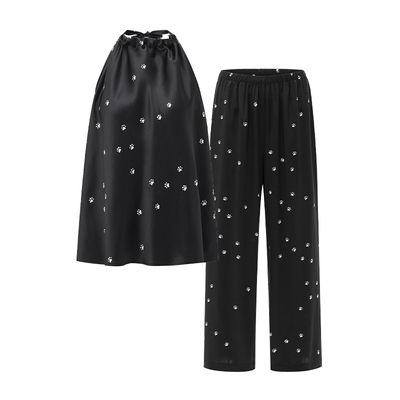 NJP呆萌小狗系列真丝睡衣套装