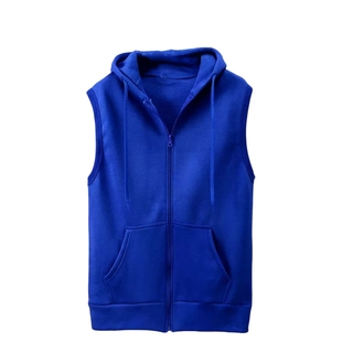 Men's hooded sweater vest jacket男士连帽拉链口袋卫衣马甲外套