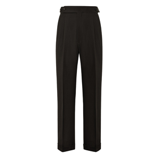 【绅士盔甲 60支70%澳毛】CULTUM斜纹席纹免熨烫巴黎扣双褶西裤男