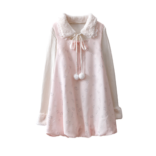 秋冬温柔风甜兔筒背心裙针织套装气质减龄连衣裙两件套女韩系穿搭