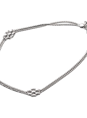 菱形方块几何手链925纯银设计感