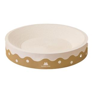 PaperPark波点圆窝猫抓板猫窝一体木浆纸瓦楞耐抓磨不易掉屑猫爪