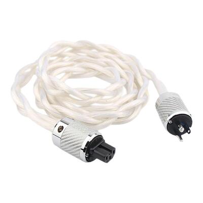 声弦单晶银发烧电源线音箱hifiCD胆机线音响国标美标功放电源线