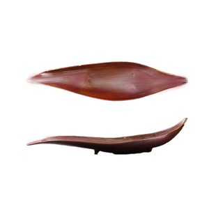 创意陶瓷餐具高端铁锈色海鲜和牛姿造拼盘叶形盘干冰盘意境菜摆盘