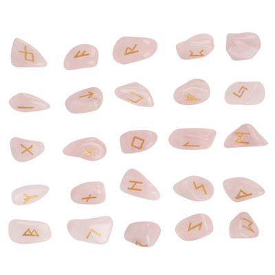 粉晶水晶如尼卢恩25个天然石摆件