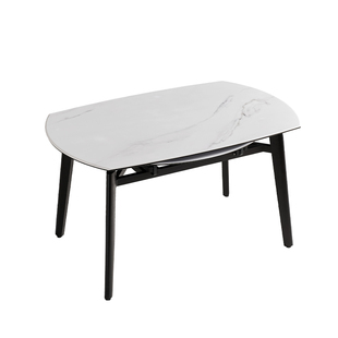 帕沙曼微晶石全承托岩板餐桌椅饭桌家用新款小户型伸缩可变圆桌子