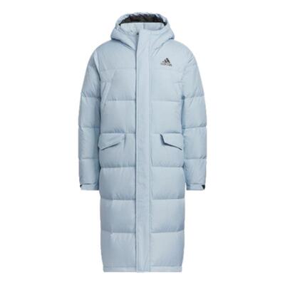 阿迪达斯长款鸭绒羽绒服