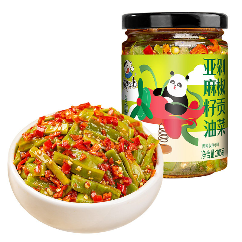 饭扫光剁椒贡菜瓶装下饭菜农家咸菜香辣外婆菜开味酱菜即食拌饭