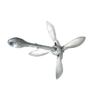 包邮送绳橡皮艇钓鱼船划艇配件四爪折叠碳钢热镀锌防锈莲花铁船锚