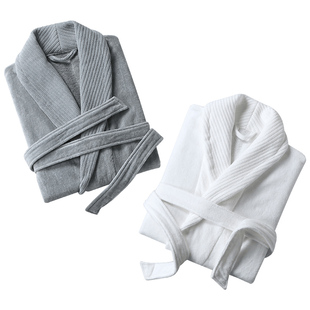 五星级酒店全棉菲乐浴袍男女睡袍纯棉吸水速干浴衣成人四季通用