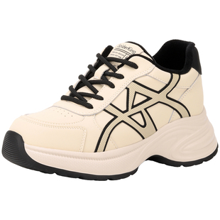 蜘蛛王厚底老爹鞋女不累脚2025新款冬季加绒旅游鞋增高休闲运动鞋