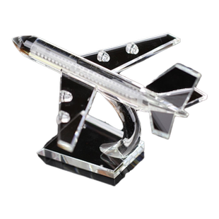 爱情水晶飞机模型客机客厅桌面摆件时尚商务礼品生日礼物航班模型