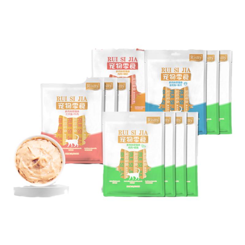 Ristty猫零食猫多口味补充营养成猫幼猫猫咪互动流质补水湿粮