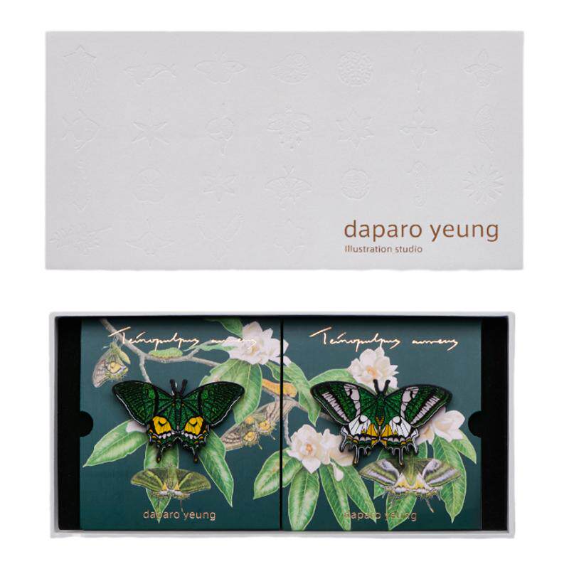 daparo yeung达普罗金斑喙凤蝶蝴蝶胸针高端精致情侣节日礼物徽章