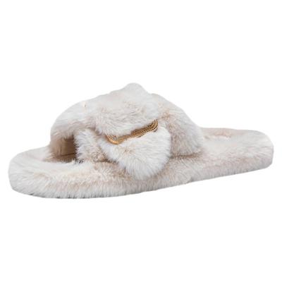 回力居家厚底毛绒拖鞋子