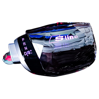 奥迪A6L发光水晶档把头