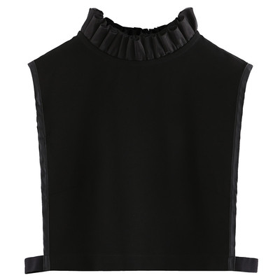 欧根纱花边假领打底内搭衬衫黑色