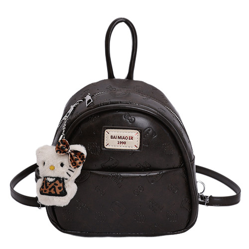 复古可爱压花双肩小包包女式2025新款秋冬高级感韩系时尚通勤背包