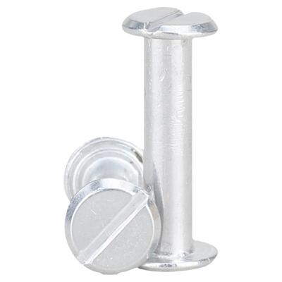 铝制一字子母铆钉对接相册帐本钉样册对锁卯钉M5x10x12x15x18x100