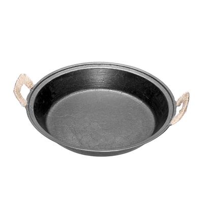 王源吉手工铸铁煎锅无涂层烤肉