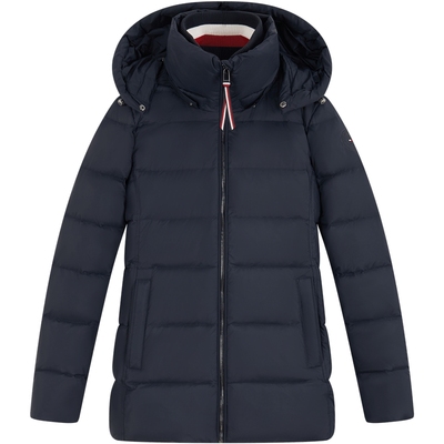 Tommy女装刺绣绗缝连帽羽绒服