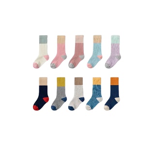 七巧板童袜秋冬中厚棉加长中童袜0-15岁男女童长筒袜宝宝纯棉袜子