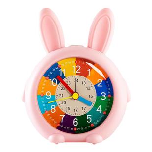 闹钟卡通兔子儿童学生卧室起床神器双音说话唱歌男女孩早教时钟