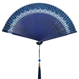 新中式旗袍小折扇女士夏季随身中国风汉服扇子古风竹扇夏天折叠扇