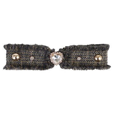 小香风水钻粗花呢蝴蝶结香蕉夹