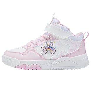 特步童鞋儿童女童小白鞋冬季滑板鞋新款童鞋运动鞋板鞋幼小童鞋子