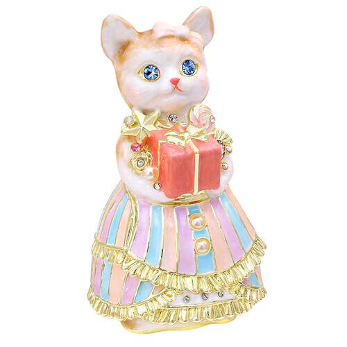 picals首饰盒创意猫咪耳环饰品收纳高档求婚戒指盒对戒盒生日礼物