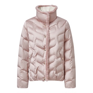 【水貂毛皮】FINITY菲妮迪鹅绒羽绒服2025冬季新款短款保暖外套女