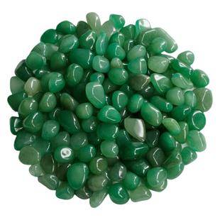 天然东陵玉碎石绿色石头摆件边角玉石碎料绿色水晶石头东陵玉原石