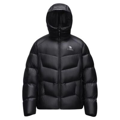 骆驼女装鹅绒羽绒服短款2025冬季新款保暖连帽羽绒面包服男女同款