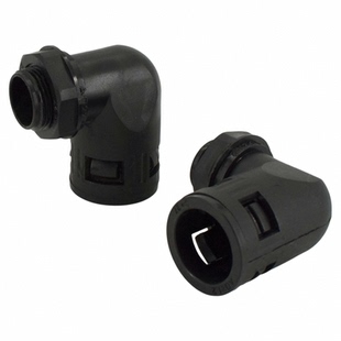 尼龙PA6直角接头90度弯头塑料波纹管快速直插接头AD21.2 25 34.5