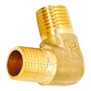 两通L型弯头1/8 1/4 3/8 4 6分内外丝活接头对丝水管气管黄铜配件