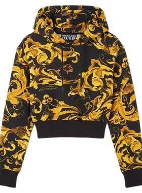 【季末优惠】VERSACE JEANS COUTURE 女士Barocco连帽衫