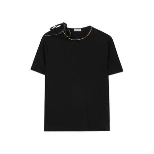 【新款】BURBERRY女装 系带衣袖棉质 T 恤衫 81261341