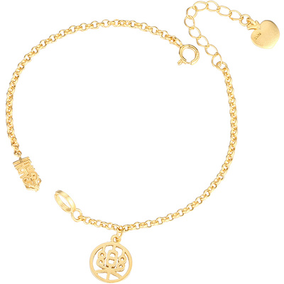 致闺蜜女s925银材质手链空托