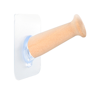 免打孔实木挂钩衣帽钩门后挂衣架勾玄关强力粘胶墙上白色收纳粘钩