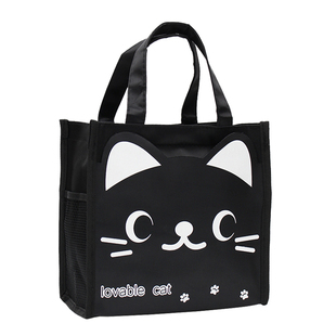 可爱防水便携卡通饭盒袋儿童手提袋学生便当包午餐带饭包方形袋子