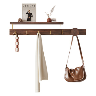 挂衣钩墙上壁挂创意入户门高级玄关衣帽架实木门后钥匙挂钩免打孔