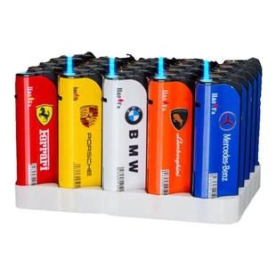 50支蓝焰直冲防风打火机加大高档加厚防爆高颜值个性男士火机点烟