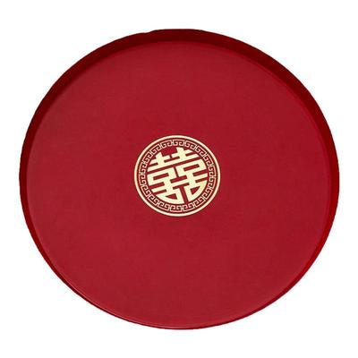 婚庆婚礼喜盘红色果盘结婚茶盘敬酒托盘客厅水果盘瓜子盘喜糖盘子