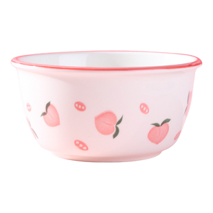 陶瓷餐具日式创意祝福水果碗碗家用吃饭专用小碗精致可爱饭碗
