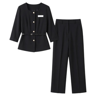 套装珠宝店气质美容院时尚职业OL女神工装秋冬季女医美休闲工作服